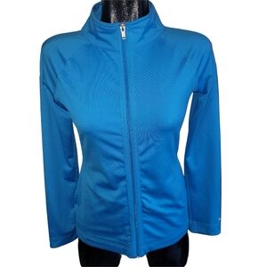 Reebok Women's Blue Zip-Up Performance Jacket Small